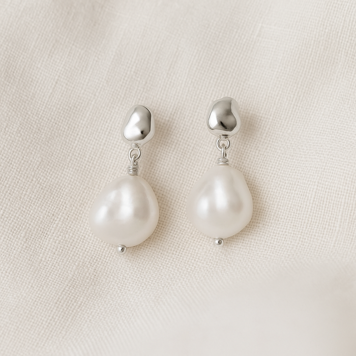 Odessa Pearl Drop Studs
