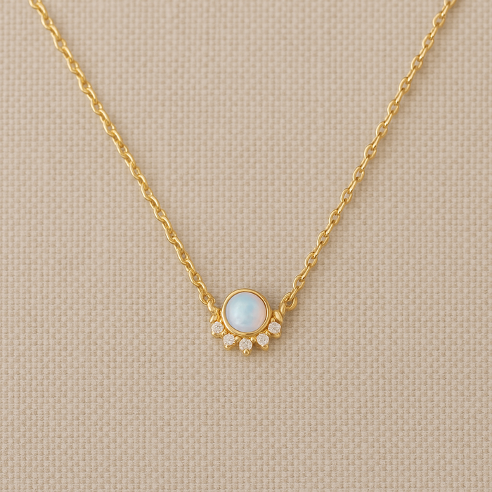 Celestial Glow Moonstone Necklace