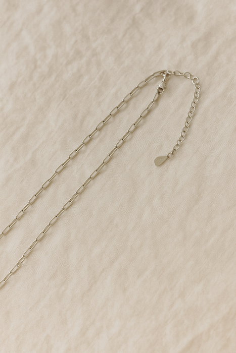 Lunar Trace Paperclip Necklace