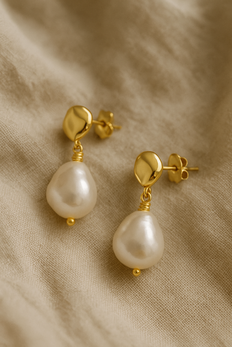 Odessa Pearl Drop Studs