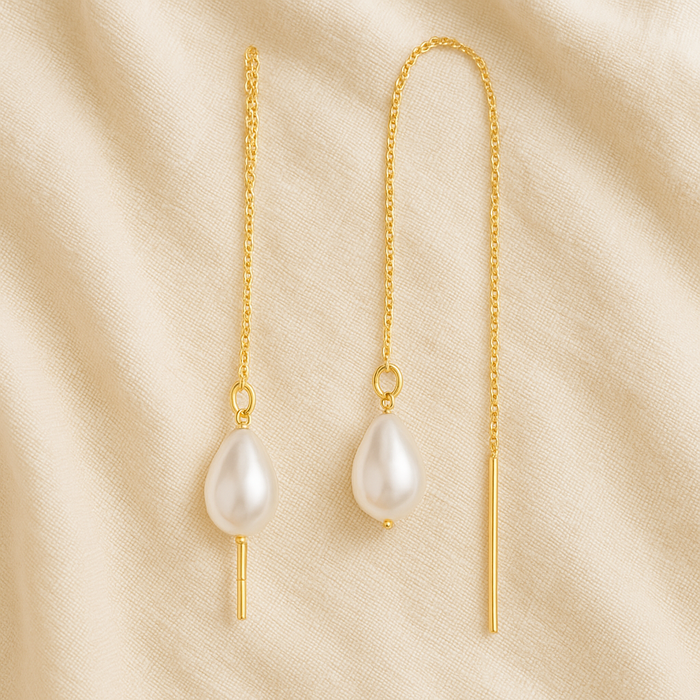 Oriana Teardrop Pearl Threaders