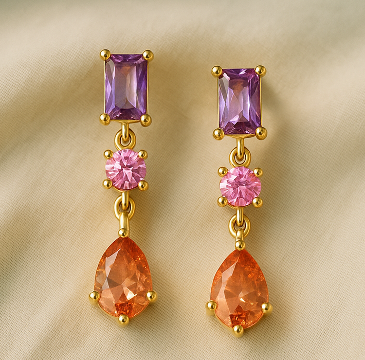 Aurette Gemstone Drop Earrings