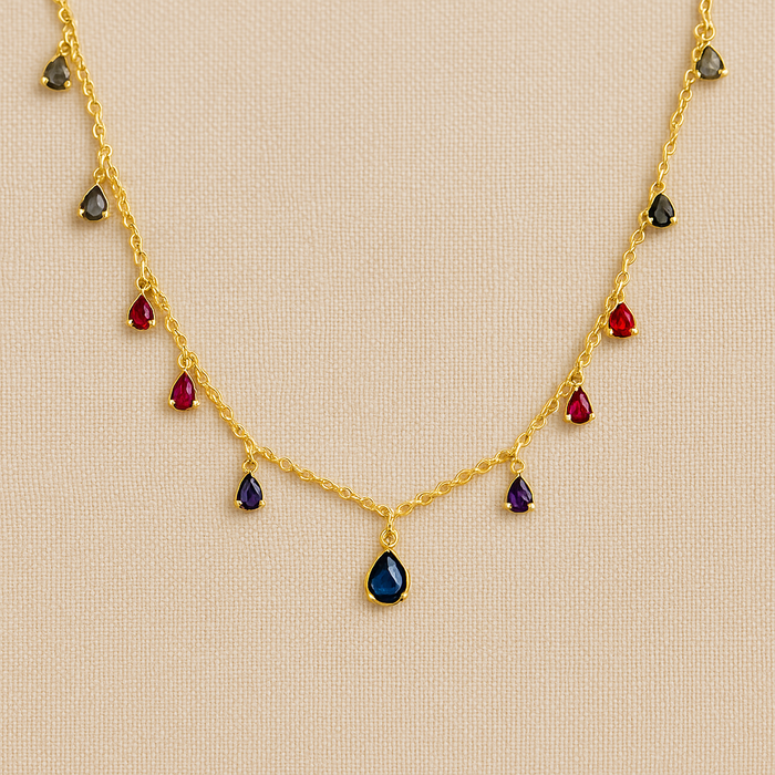 Iris Rainbow Drop Necklace