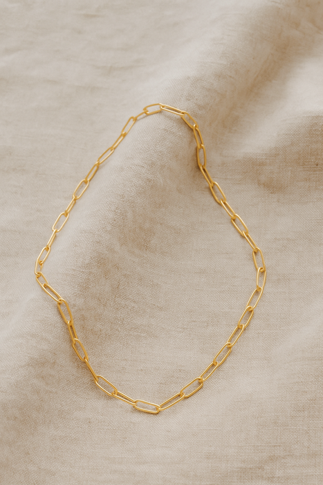 Golden Link Paperclip Necklace