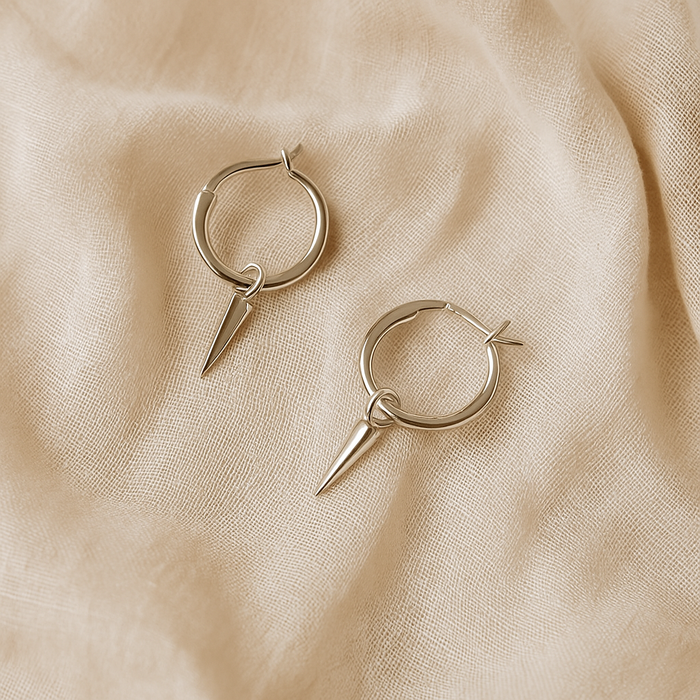 Stella Spike Charm Hoops