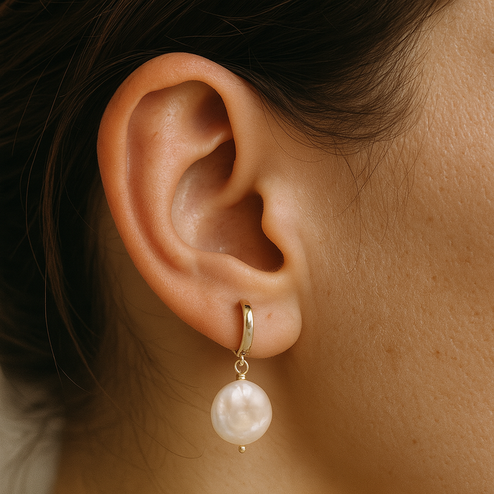 Moonveil Pearl Hoops