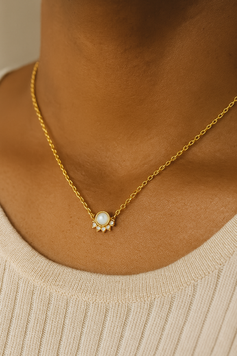 Celestial Glow Moonstone Necklace